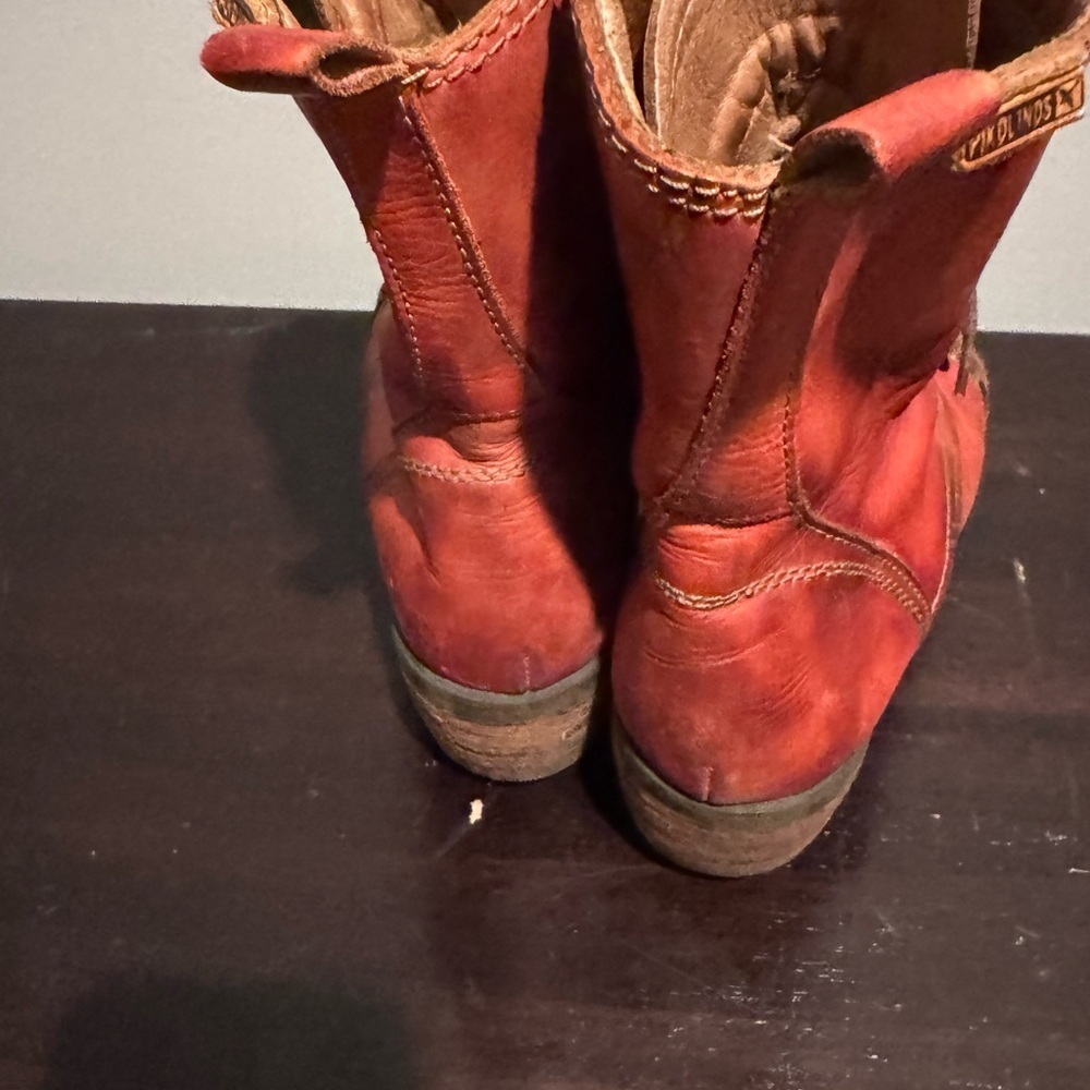 PIKOLINOS Red Leather Le Mans Boots - Picture 5 of 7
